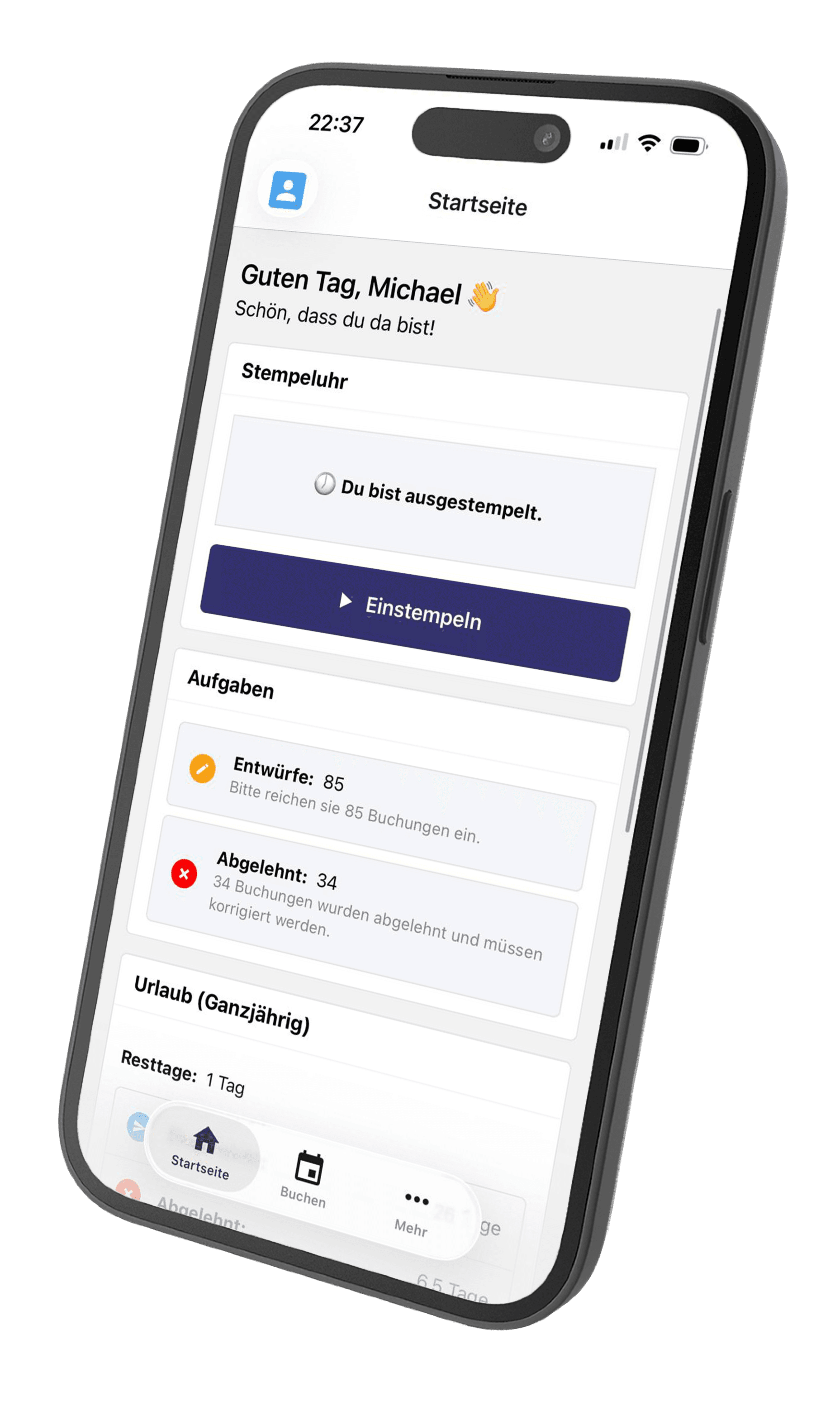 TrackInn App auf iPhone
